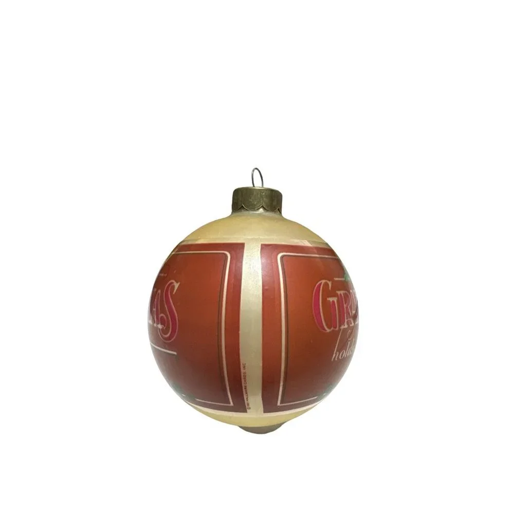 Vintage Hallmark Christmas Keepsake Ornament Grandfather 1981 Ball Bulb